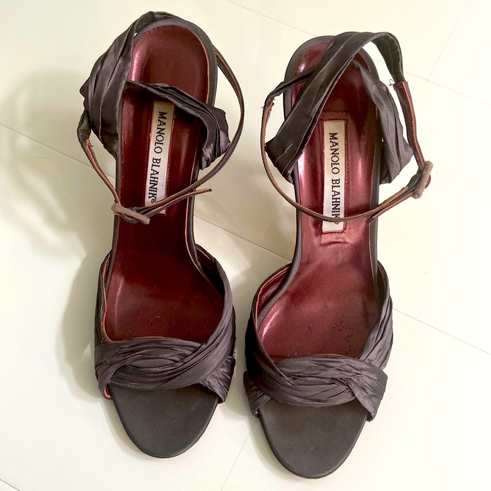 Manolo Blahnik Ankle Wrap Heels